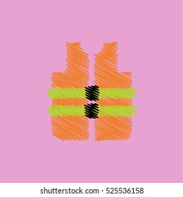 flat vector icon design collection life vest