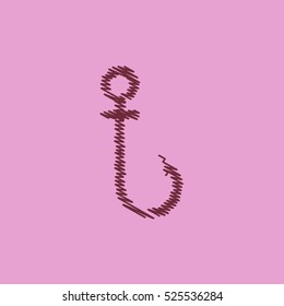 flat vector icon design collection sea hook