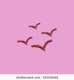 flat vector icon design collection sea gulls