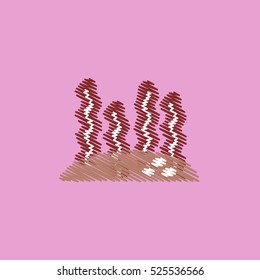 flat vector icon design collection seaweed silhouette