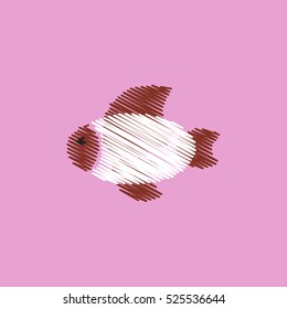 flat vector icon design collection fish silhouette