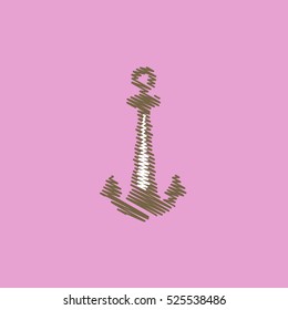 flat vector icon design collection sea anchor