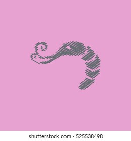 flat vector icon design collection sea shrimp