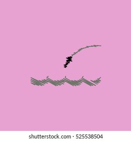 flat vector icon design collection sea fishing