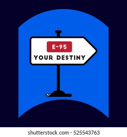 flat vector icon design collection road sign