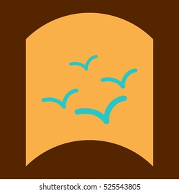 flat vector icon design collection sea gulls