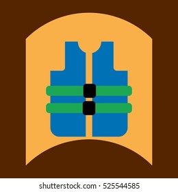 flat vector icon design collection life vest