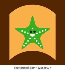 flat vector icon design collection starfish silhouette