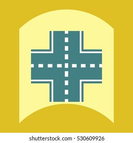 flat vector icon design collection road intersection