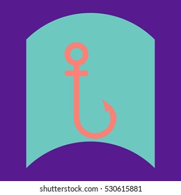 flat vector icon design collection sea hook