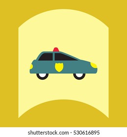flat vector icon design collection police car
