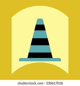 flat vector icon design collection traffic cone