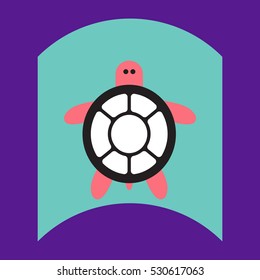 flat vector icon design collection sea turtle
