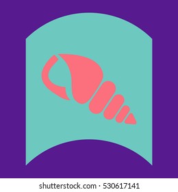 flat vector icon design collection marine shell