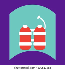 flat vector icon design collection oxygen cylinder