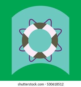 flat vector icon design collection marine lifebuoy