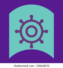 flat vector icon design collection marine wheel