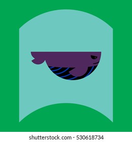 flat vector icon design collection whale silhouette