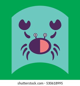 flat vector icon design collection crab silhouette