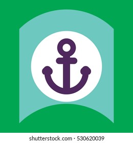 flat vector icon design collection sea anchor