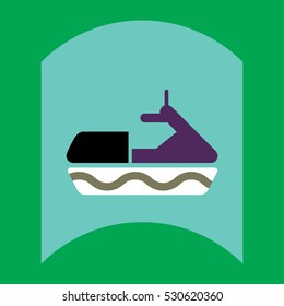flat vector icon design collection water bike