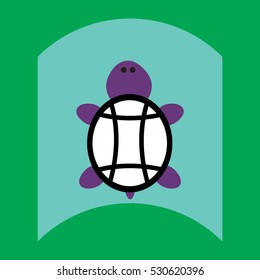 flat vector icon design collection sea turtle