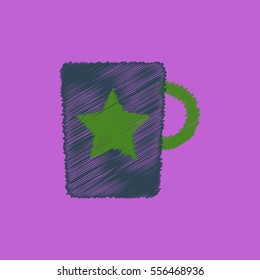 flat vector icon design collection  cup with star