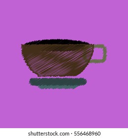 flat vector icon design collection  cup of tea