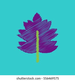 flat vector icon design collection  leaf of tree