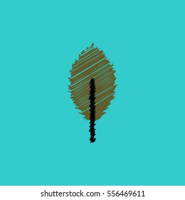 flat vector icon design collection  leaf of tree