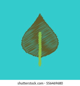 flat vector icon design collection  leaf of tree