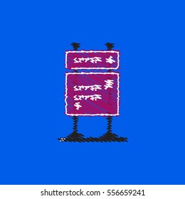 flat vector icon design collection road sign