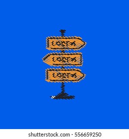 flat vector icon design collection road sign