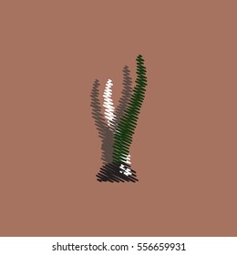 flat vector icon design collection seaweed silhouette