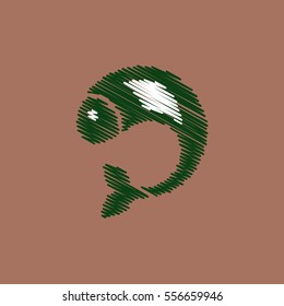 flat vector icon design collection fish silhouette