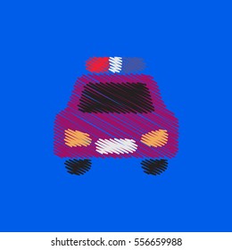 flat vector icon design collection police car