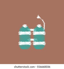 flat vector icon design collection oxygen cylinder