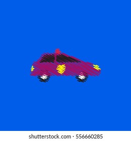 flat vector icon design collection police car