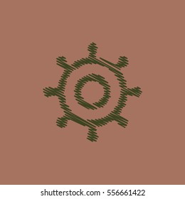 flat vector icon design collection marine wheel