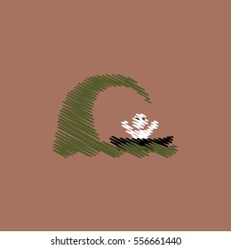 flat vector icon design collection man silhouette and wave