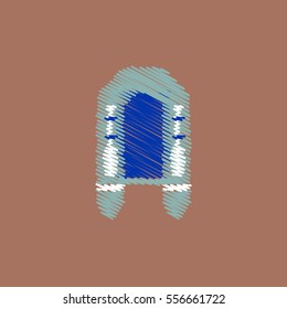 flat vector icon design collection boat in sea