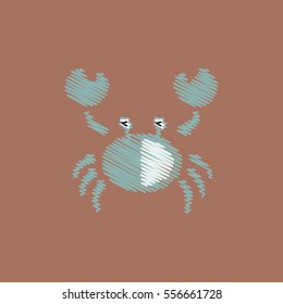 flat vector icon design collection crab silhouette