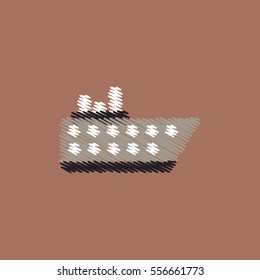 flat vector icon design collection ship in sea