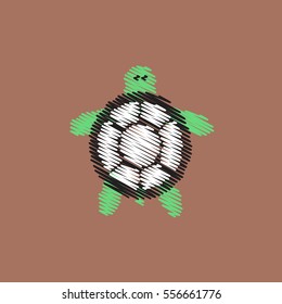 flat vector icon design collection sea turtle