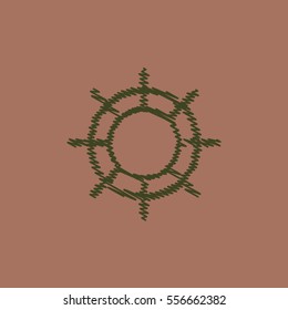 flat vector icon design collection marine wheel