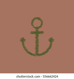 flat vector icon design collection sea anchor