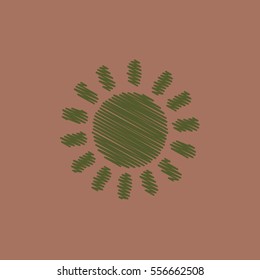 flat vector icon design collection sun silhouette