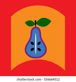 flat vector icon design collection delicious fruit