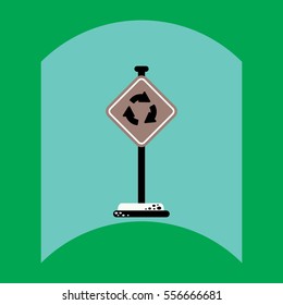 flat vector icon design collection road sign