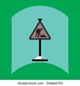 flat vector icon design collection road sign